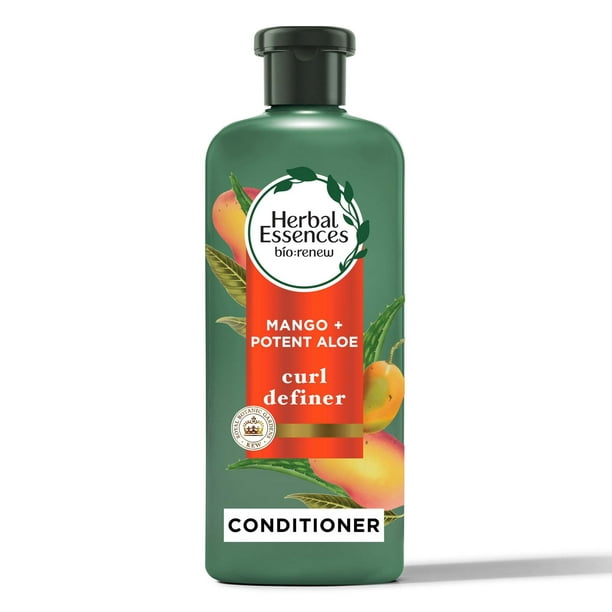 Revitalisant pour cheveux bouclés Herbal Essences bio:renew, mangue + puissant aloès 400 ml