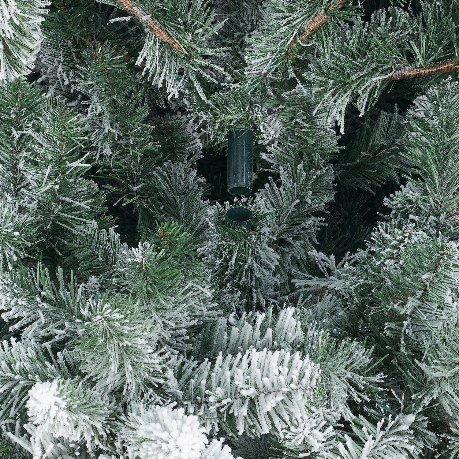 6.5 ft pre lit flocked frisco pine tree