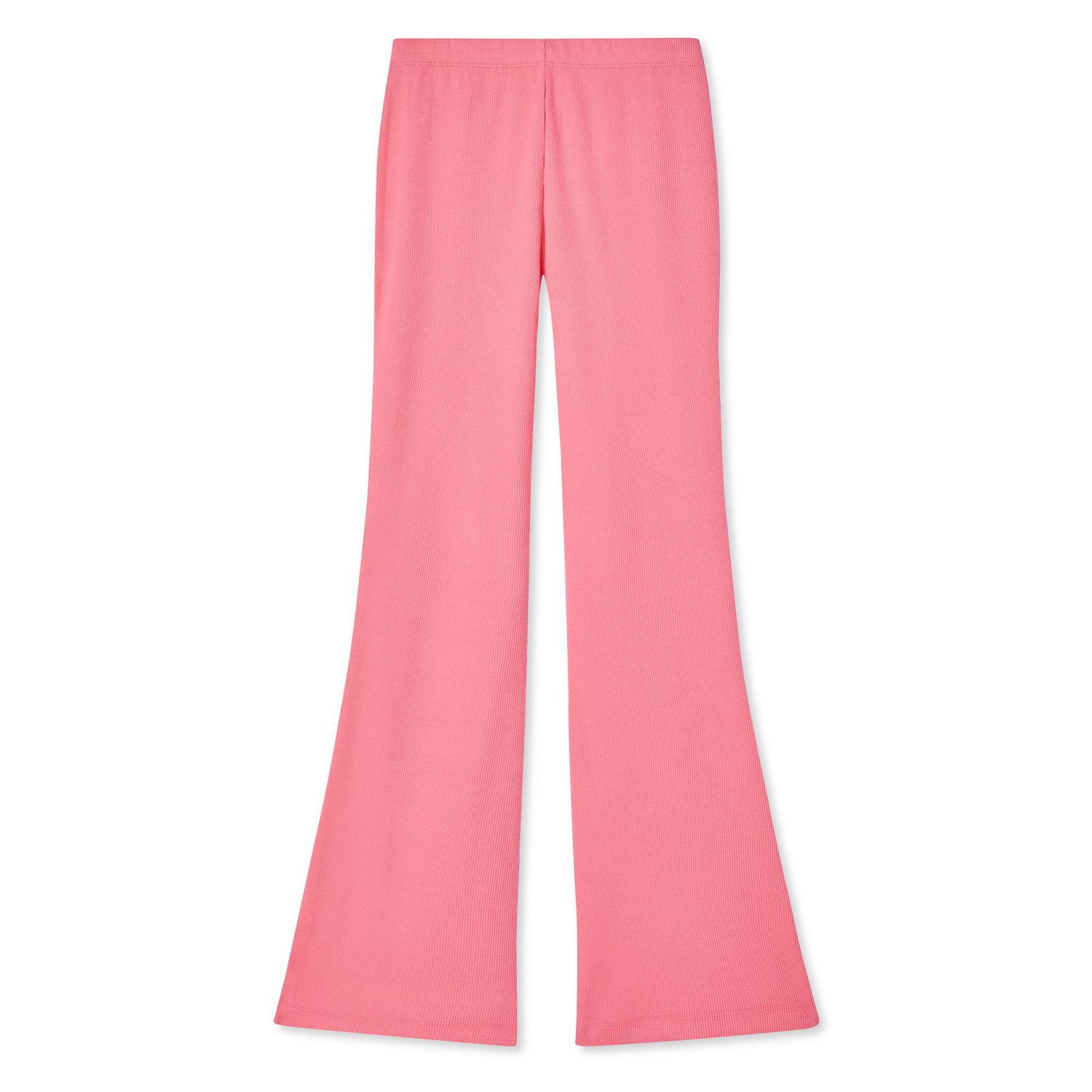 Ribbed Flared Pants - Pink - Ladies