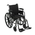 thumbnail image 1 of Drive Medical Black Cruiser III Light Weight Wheelchair with Flip Back Removable Arms, Adjustable Height Desk Arms, Swing away Footrests, 18", 1 of 1