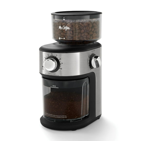Mr. Coffee Cafe Grind 18 Tasse Moulin à bavures automatique acier inoxydable