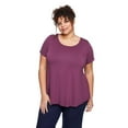 thumbnail image 1 of George Women's Plus Lattice Back Tee, 1 of 6