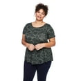 thumbnail image 1 of George Women's Plus Lattice Back Tee, 1 of 6