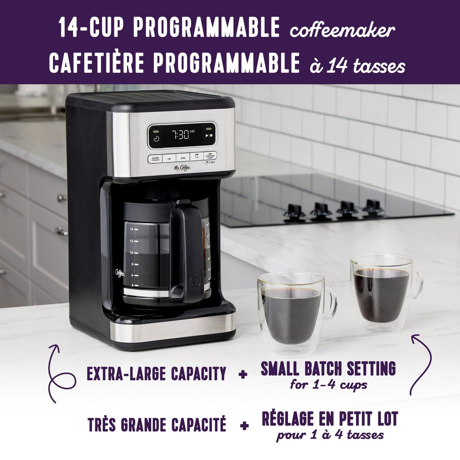 Mr. Coffee 14 Cup Programmable Coffee Maker XL Coffee Machine Walmart