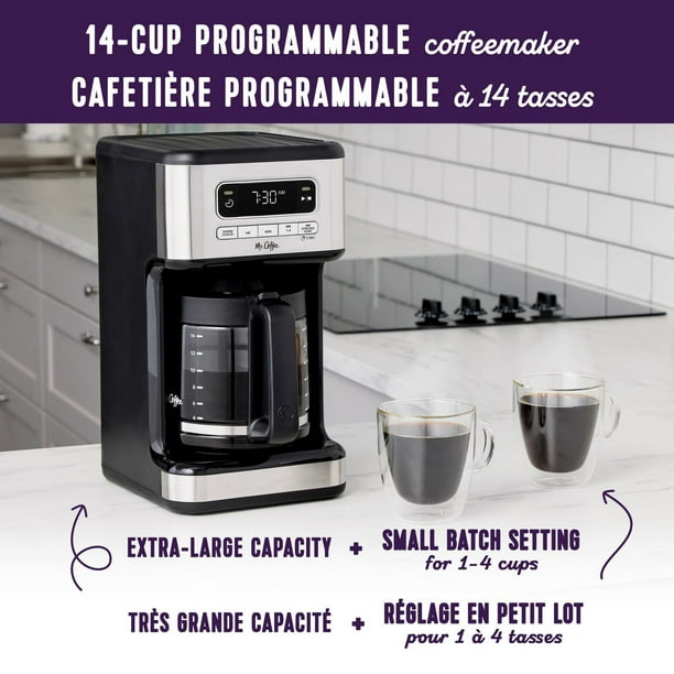 Mr. Coffee - Cafetière Programmable, Capacité de 12 Tasses, Noir