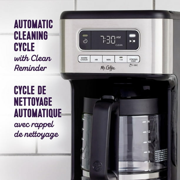 Mr. Coffee - Cafetière Programmable, Capacité de 12 Tasses, Noir