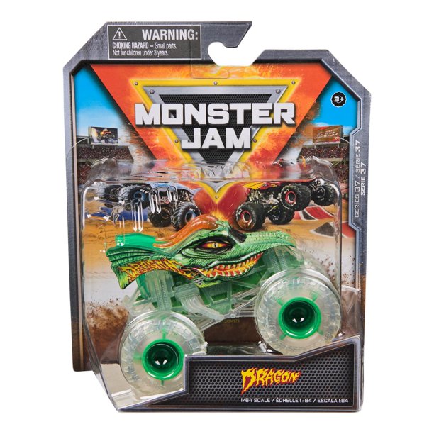 Monster Jam, Official Dragon Monster Truck, DieCast Vehicle, 164