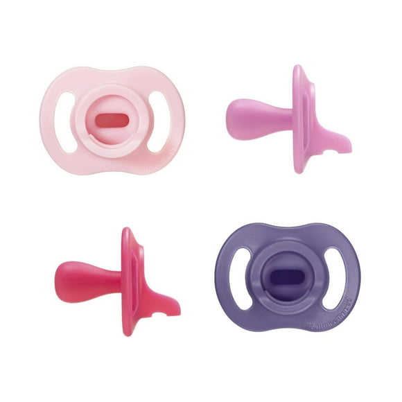 Tommee Tippee Ultra-light StayPut Pacifier, 18-36m, 4 Count, One-Piece Silicone Design