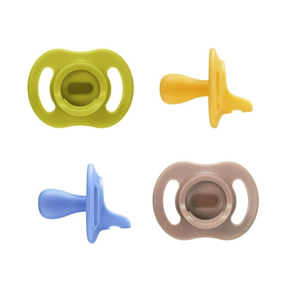 Tommee Tippee Ultra-light StayPut Pacifier, 6-18m, 4 Count, One-Piece Silicone Design