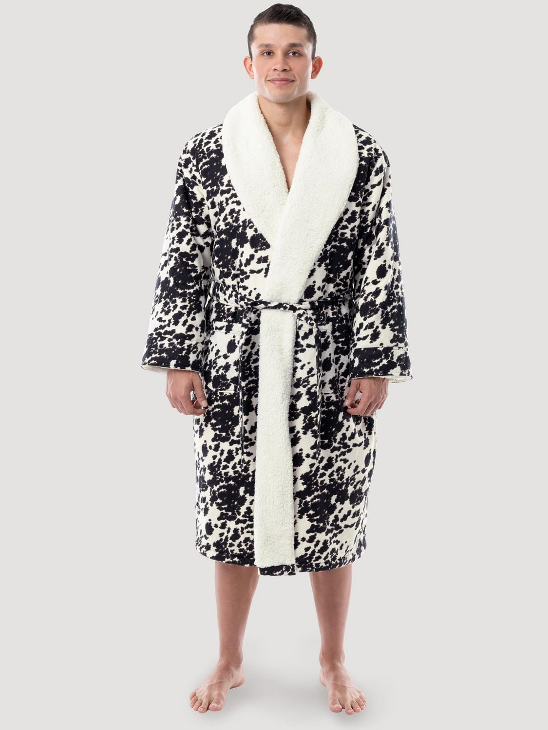 Cow print 2025 dressing gown