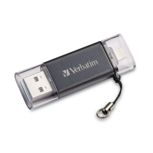 Verbatim Disque flash USB 3.0 Go iStore 'n' Go Dual pour Apple Lightning Devices - Graphite