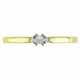Miadora Bague de fiançailles avec 0.07 ct de diamants de coupe princesse et ronds en or jaune avec de l'or blanc 10 K, (G-H, I2-I3) – image 2 sur 5