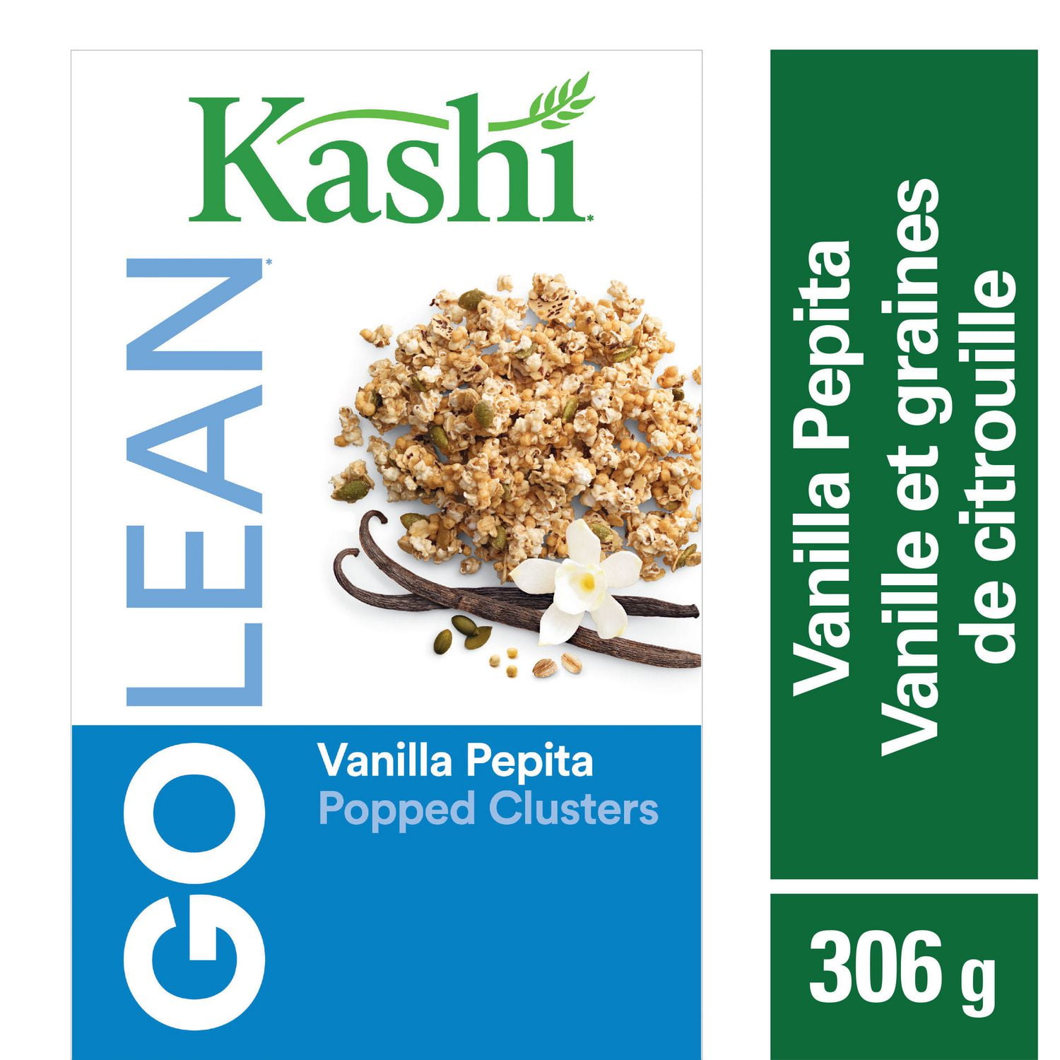 Kashi GOLEAN Popped Clusters GlutenFree Vanilla Pepita Cereal, 306g