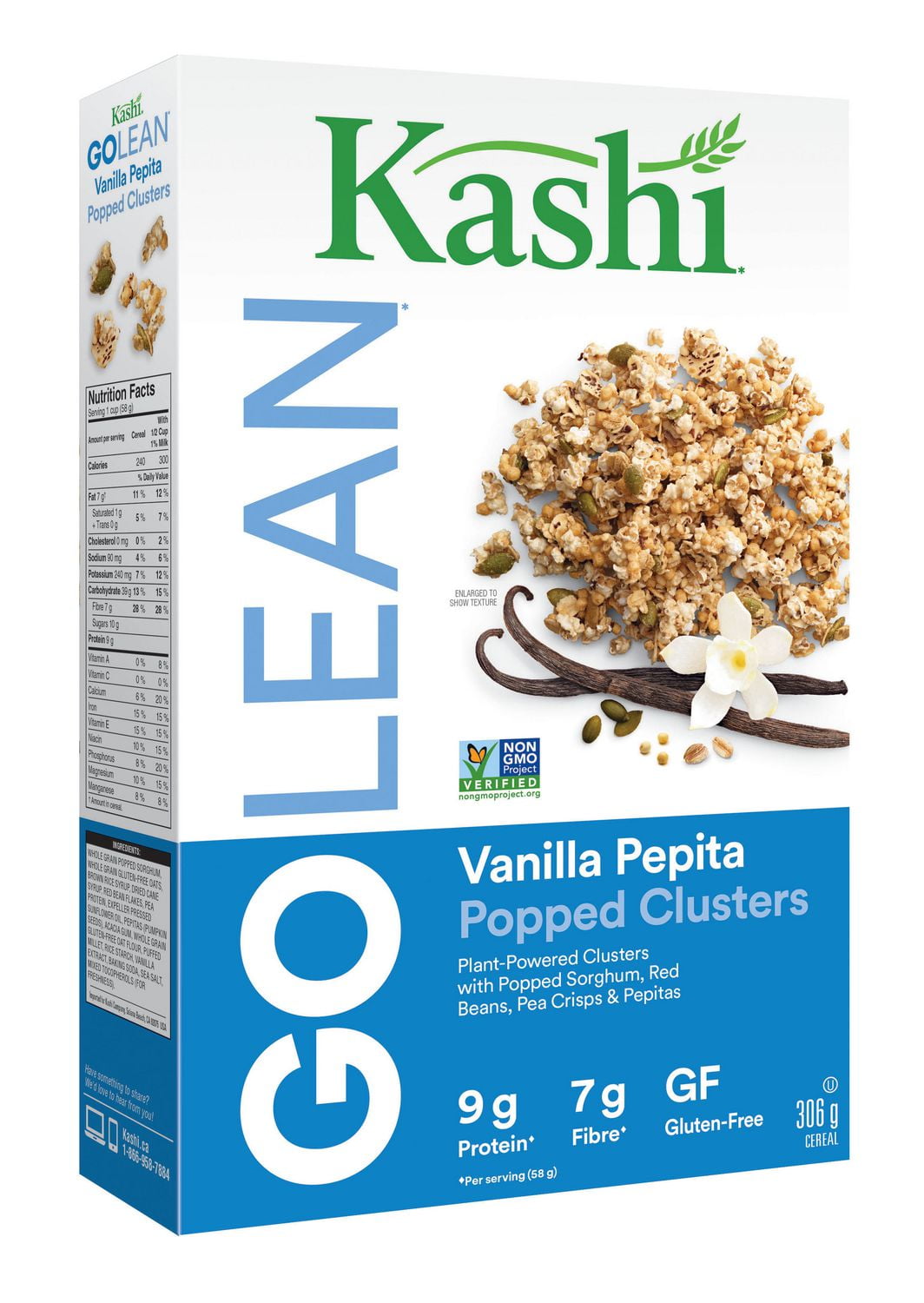 Kashi Golean Popped Clusters Gluten Free Vanilla Pepita Cereal 306g Walmart Canada