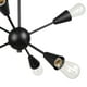 Plafonnier quasi affleurant à 6 ampoules Emmanuelle, noir mat – image 5 sur 9