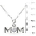 thumbnail image 2 of Miabella Diamond-Accent Sterling Silver "Mom" Infinity Heart Pendant; 18", 2 of 2
