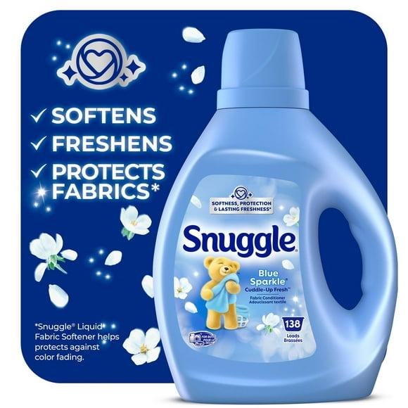 Snuggle Blue Sparkle Cuddle-Up Fresh Liquid Fabric Conditioner, 138 Loads, 2.77L, 1 bottle, 2.77L