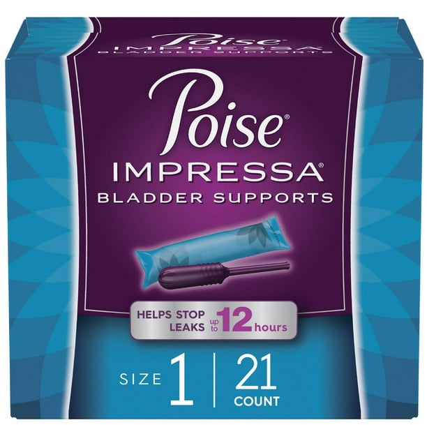 Supports de vessie pour incontinence Poise Impressa, taille 1, 21 supports de vessie