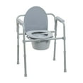 thumbnail image 1 of Drive Medical Gray Steel Folding Deep Seat Bedside Commode, 1 of 6