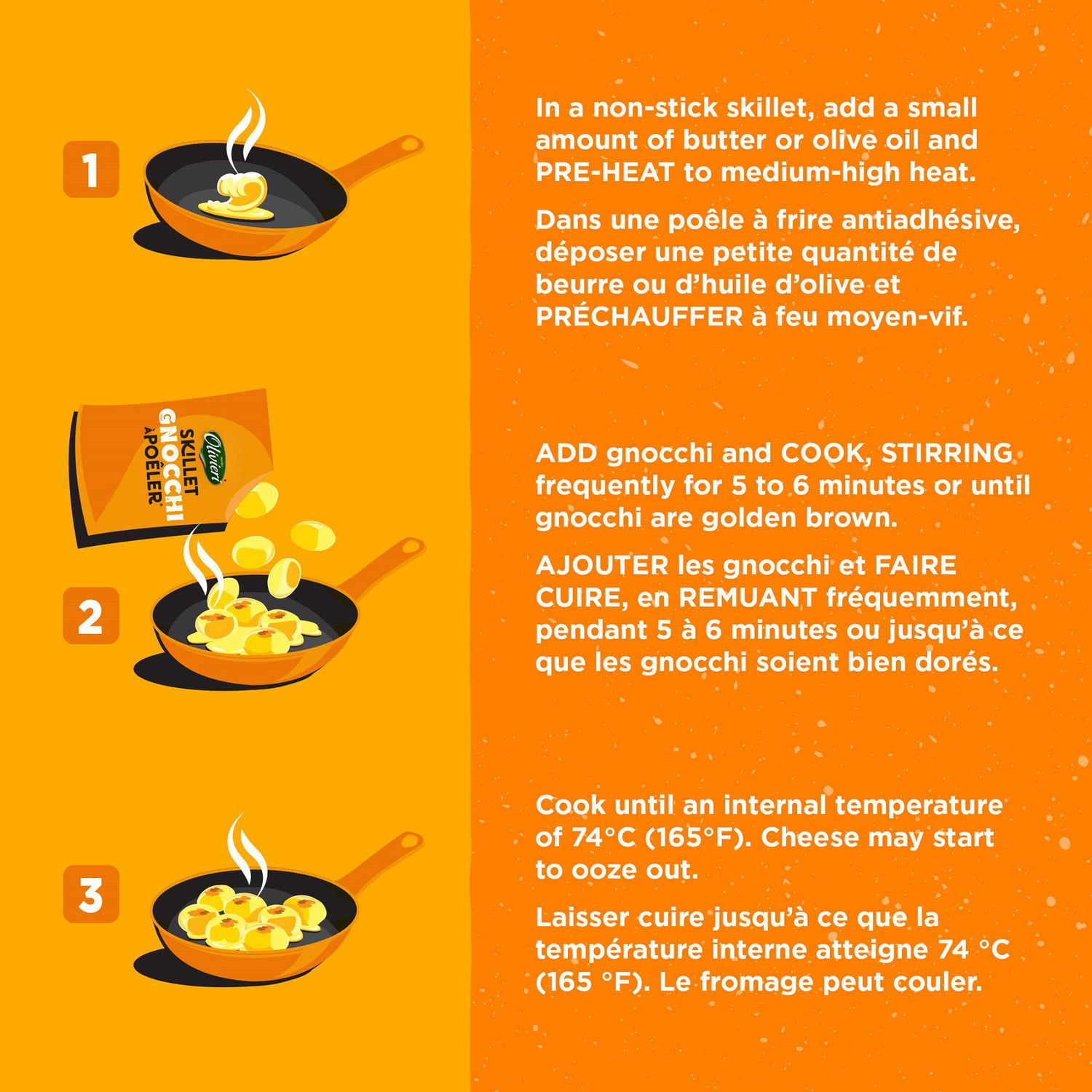 Olivieri Real Cheese Filled Skillet Gnocchi 520g, Olivieri Chs Skillet Gnocchi 520g