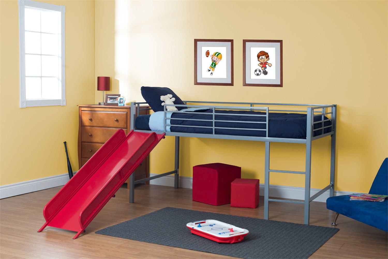 car bunk bed with slide