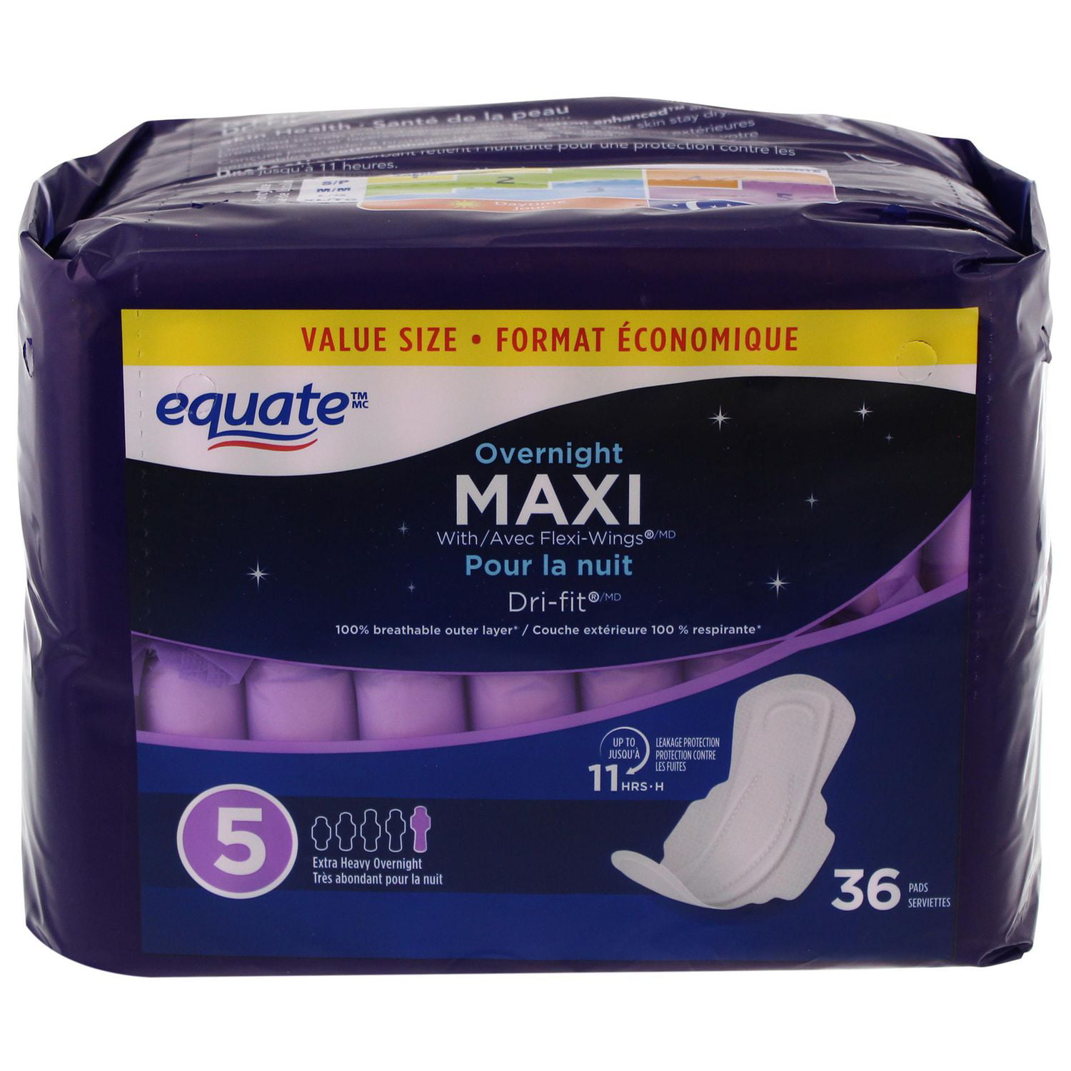 Live Better Maxi Overnight Pads With Wings, 28 count