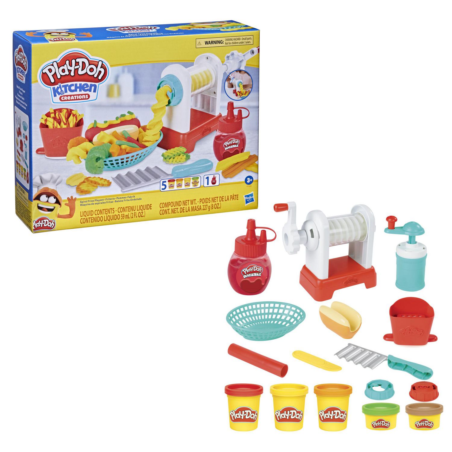 Hasbro Play-Doh Drizzy Machine à glace avec garnitures Pâte à modeler Set  de