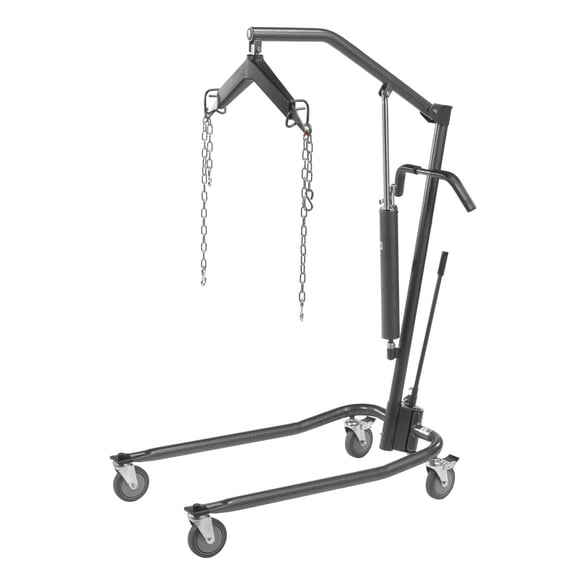 Drive Medical Silver Vein Hydraulic Patient Lift with Six Point Cradle, 5" Casters