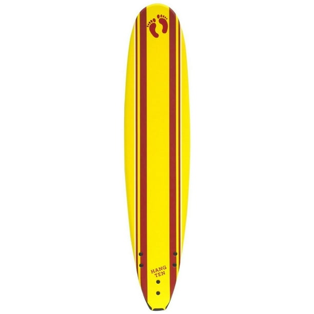 Planche de surf Soft Top de Hang Ten, 9 pieds - jaune soleil