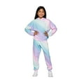 thumbnail image 1 of Justice Girls Text Wave Sweat à capuche à manches longues, 1 of 8