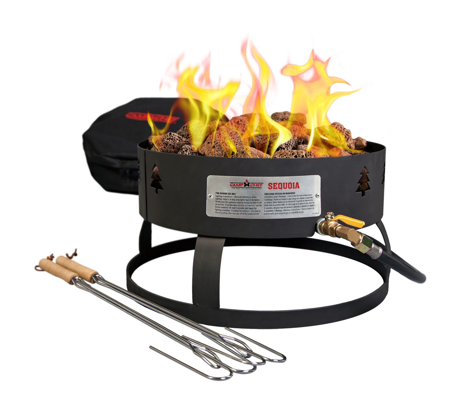 Camp Chef Sequoia Propane Fire Pit, Portable Gas Fire Pit Camping