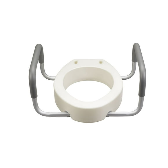 Siège de toilette allongé et surélevé de qualité avec accoudoirs amovibles de Drive Medical