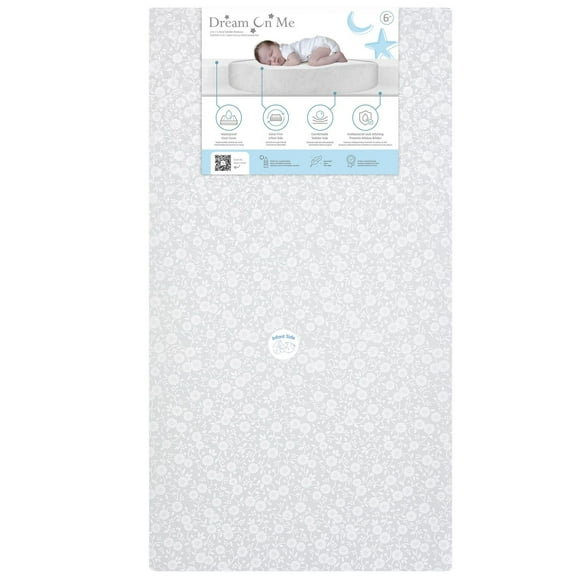 Dream On Me Little Baby 6 Inch Full-Size Firm Foam Crib and Toddler Bed Mattress, Model #6E6GL