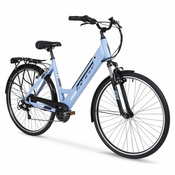 Hyper E-Ride 700C 36V vélo électrique pour adultes, avec assistance au pédalage, moteur de 250W, couleur bleu gris