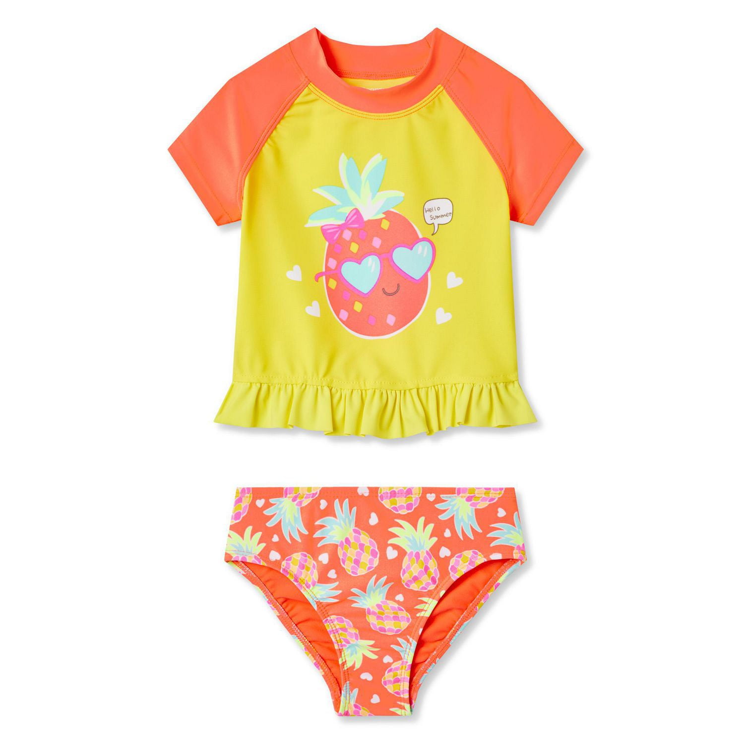 Toddler Girls' Rash Guard 2Piece Swim Set Walmart Canada