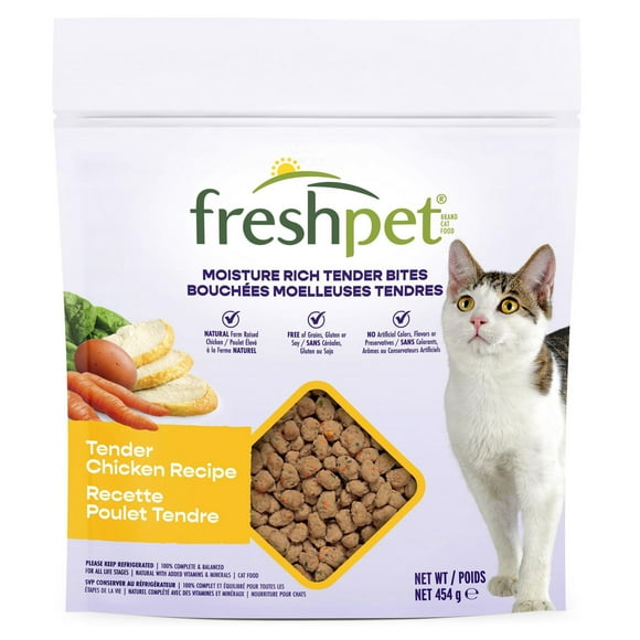Cat Tender Chicken Recipe with Garden Vegetables, Freshpet Chicken Cat Meal