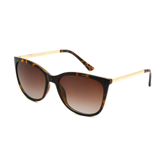 Time & Tru Women's Brown Round Sunglasses