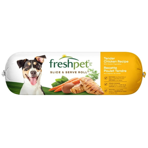 Tender chicken recipe with carrots, peas & brown rice, Freshpet Chicken Roll 680 gm