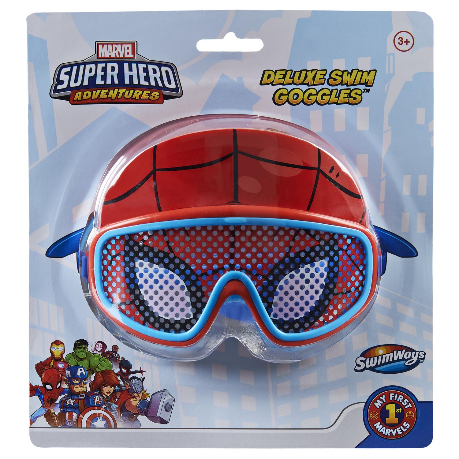 Free Postage Brand New Spiderman Chidrens Swimming Goggles Age Kids 3 