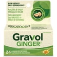 thumbnail image 1 of Gravol Gingembre - Soulagement des nausées et des maux d'estomac avec extrait de gingembre biologique - 24 gélules liquides, 1 of 8