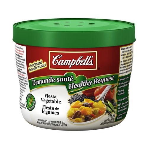Bol Demande santé Fiesta de Légumes de Campbell's 398ml Les bols Demande santé, de Campbell, sont une source d’acides gras polyinsaturés oméga-3 et aussi nutritifs.