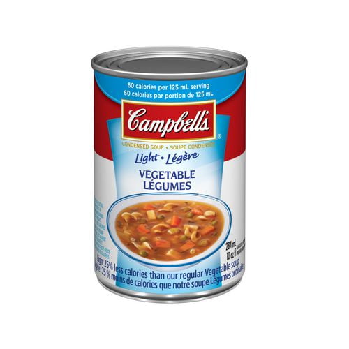 Soupe condensée légère aux légumes de Campbell's de moins de calorie 284 ml