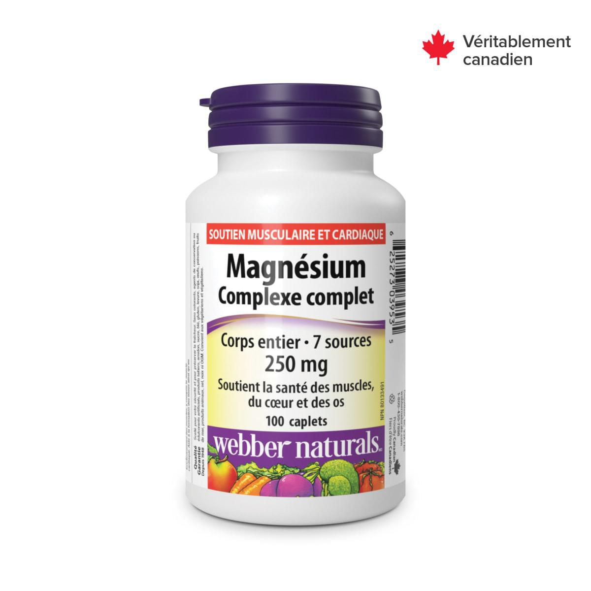 Magnésium Complexe complet 250 mg 100 caplets