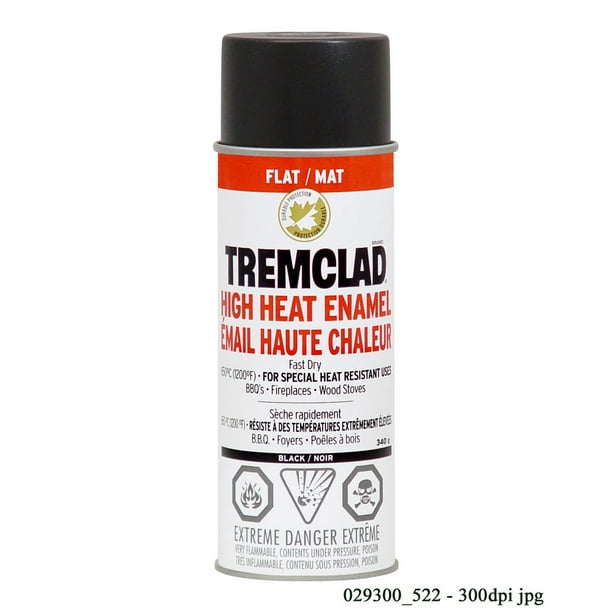 Tremclad Flat Black High Heat Enamel, 340 g Walmart.ca