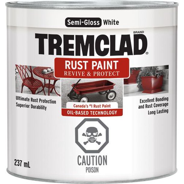 Peinture antirouille Tremclad - Blanc semi-lustré 237 ml