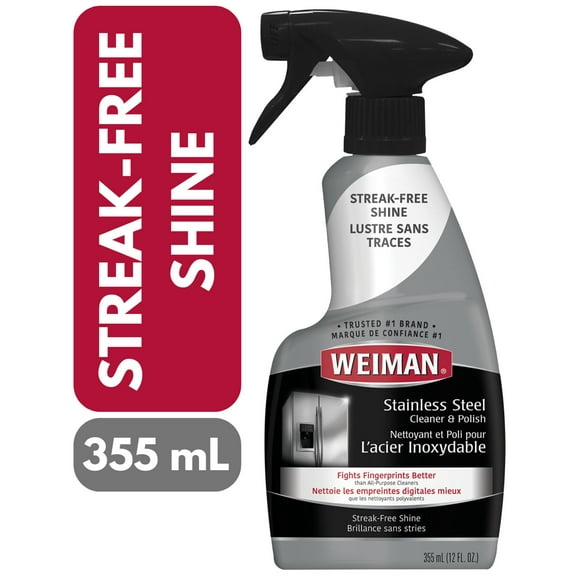 Nettoyant et revitalisant Weiman avec gicleur pour l’acier inoxydable Nettoyer Weiman SS