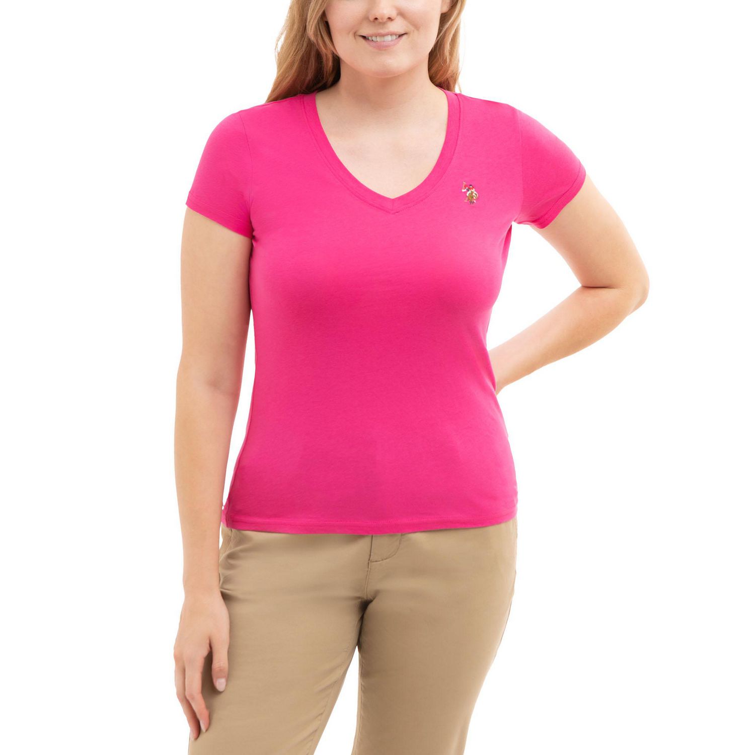 U.S. Polo Assn Women's V-Neck Tee