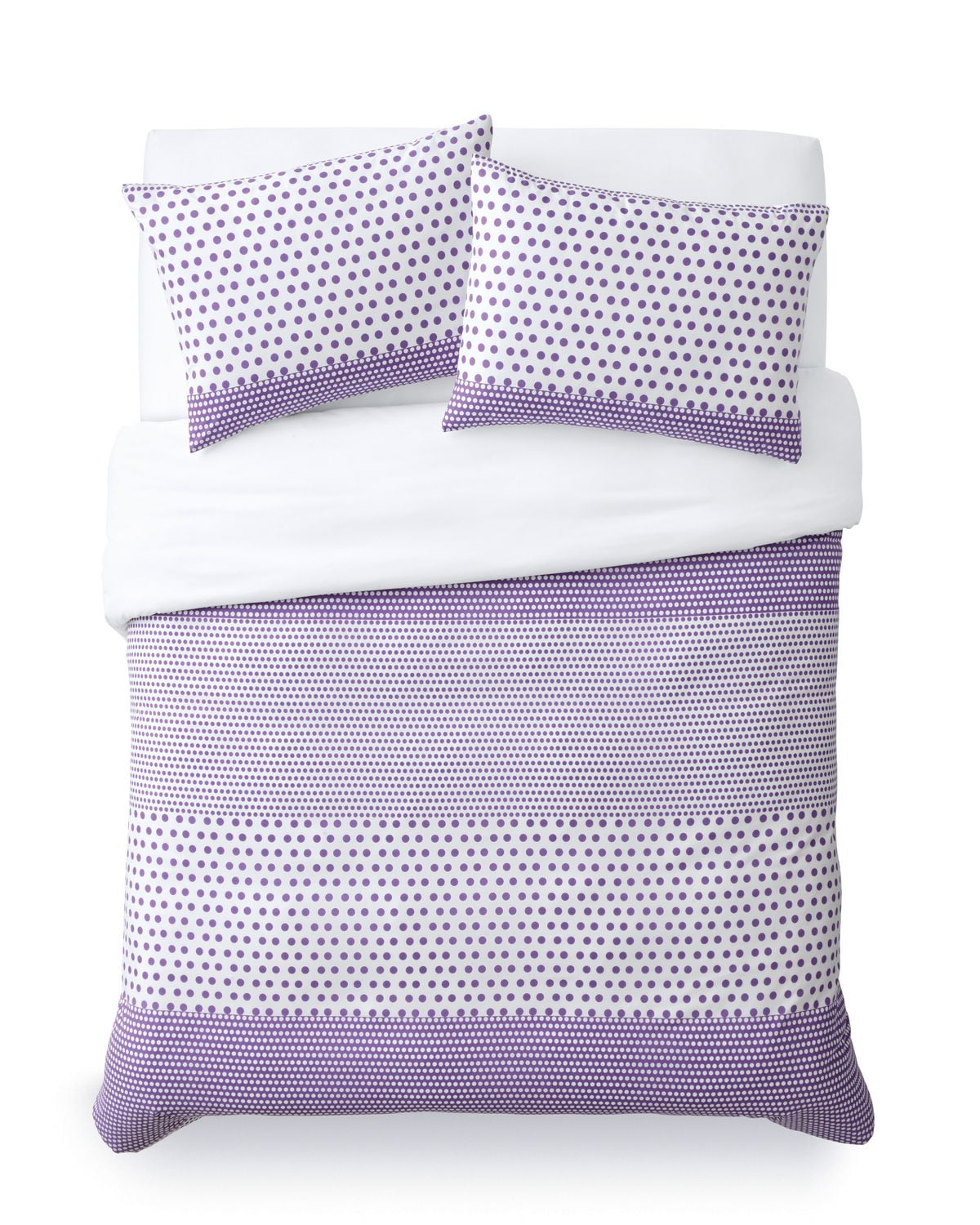 MAINSTAYS Purple Polka Reversible Duvet Cover Set Walmart Canada