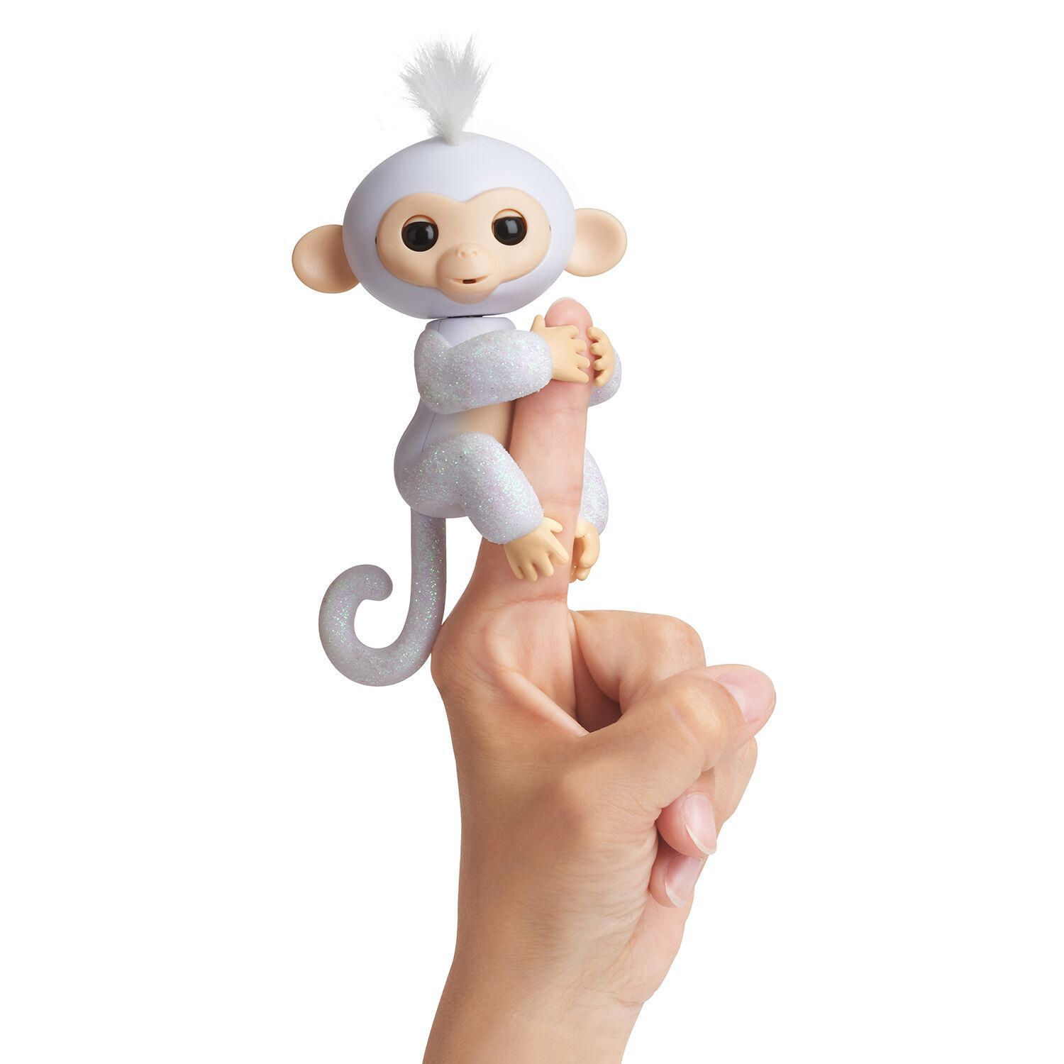 Jouet interactif doigt de singe noir cheveux bleus doigts 