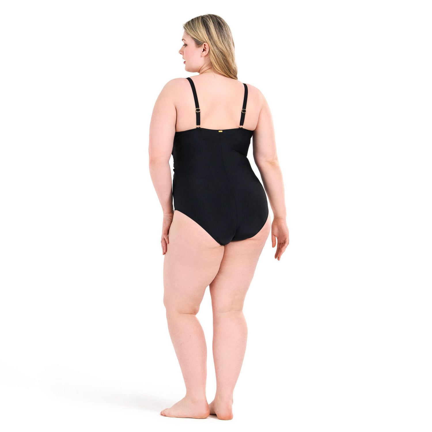 Krista Plus Women's Asymmetrical Twist Front One Piece Swimsuit